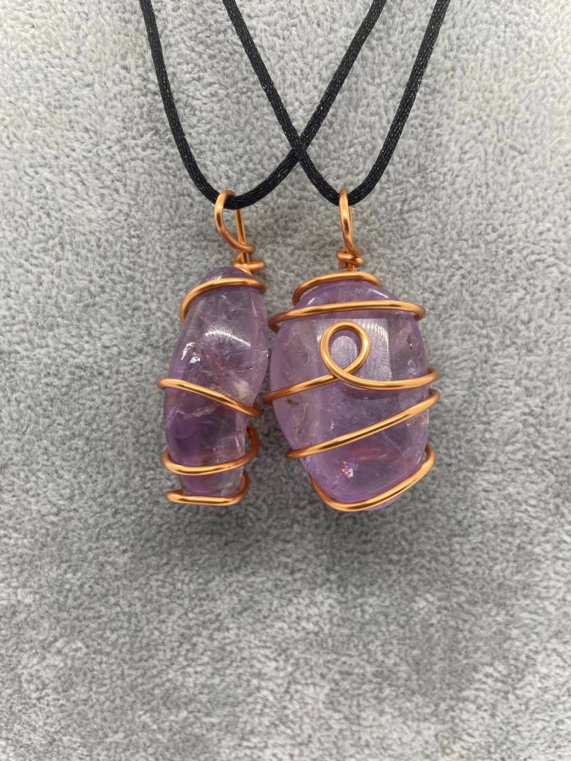 Amethyst Crystal Necklace (Reiki Infused)